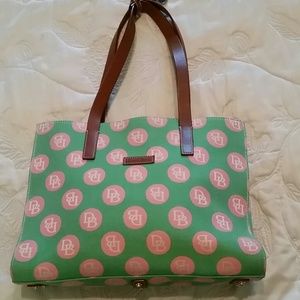 Dooney & Bourke pink and green bag